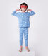 Pyjama déguisement enfant en coton phosphorescent avec cape