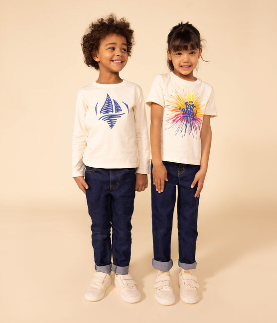 Pantalon slim en denim enfant fille bleu DENIM BLEU