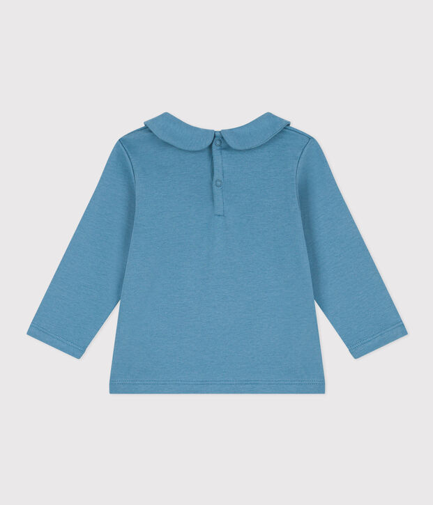 Bloes met lange mouwen van katoen voor baby's blauw