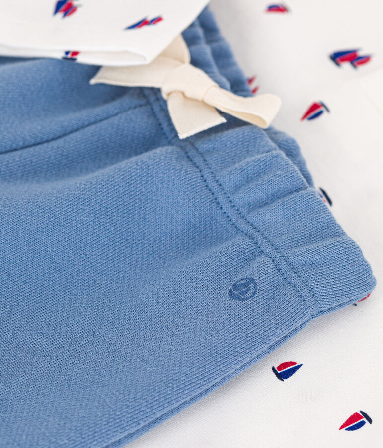Coffret ensemble pantalon en molleton et tee-shirt en coton b&eacute;b&eacute; multicouleur