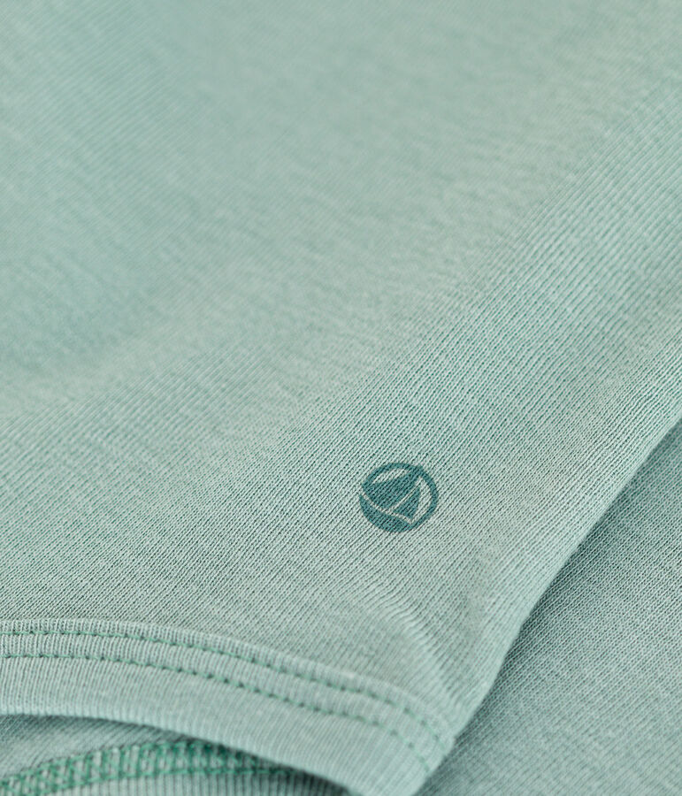 Katoenen body met lange mouwen en kraagje voor baby's groen PAUL