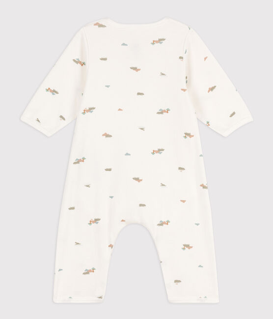 Katoenen bodyjama met print wit MARSHMALLOW/wit MULTICO