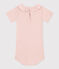 Babybody met korte mouwen en kraagje van katoen roze SALINE
