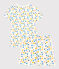 Pyjacourt fleurs phosphorescentes petite fille en coton blanc MARSHMALLOW/blanc MULTICO