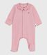 Effen fluwelen babypyjama mt kraag