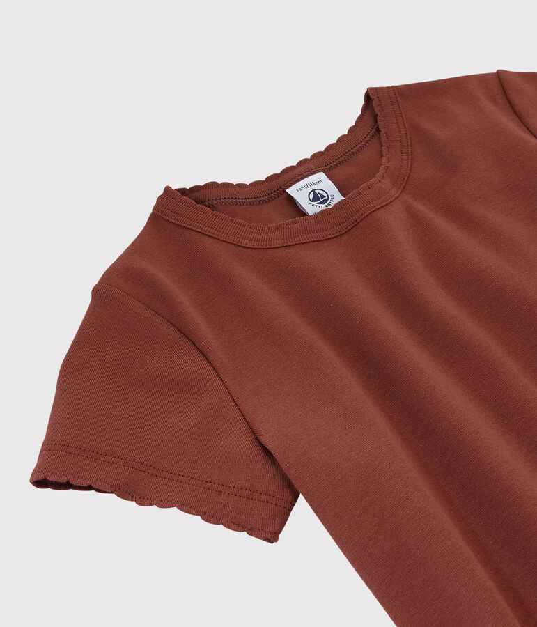 Iconisch katoenen T-shirt voor meisjes en jongens oranje