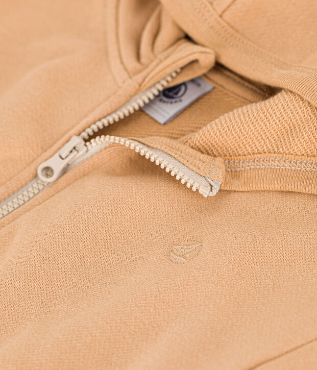 Sweatshirt &agrave; capuche en molleton b&eacute;b&eacute; beige