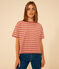 Tee-shirt le Boxy en coton rayé femme FAMEUX/ AVALANCHE