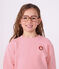Sweatshirt enfant en coton uni rose clair