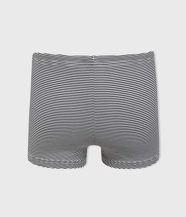 UPF 50+ badpak baby's blauw ABYSSE/wit LAIT