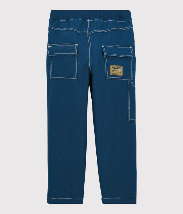 Regular jongensbroek van twill blauw