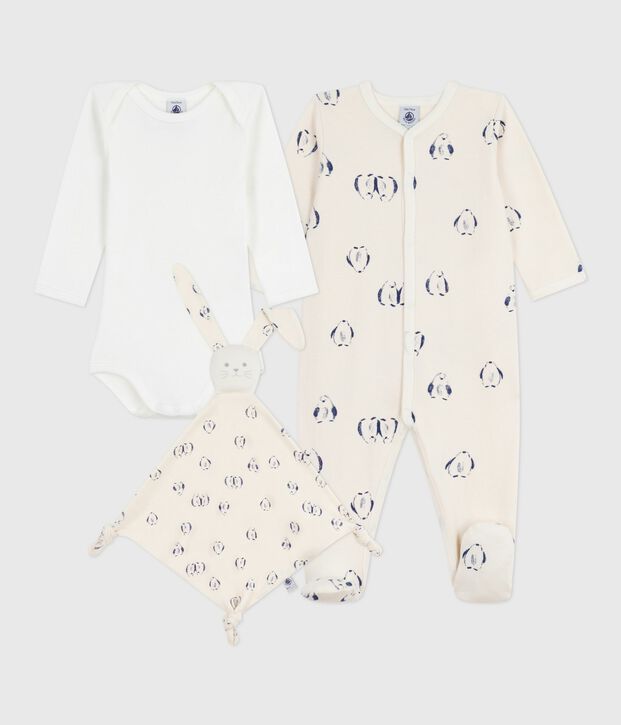 Cadeauset babypyjama van fluweel met bloemenprint multicouleur