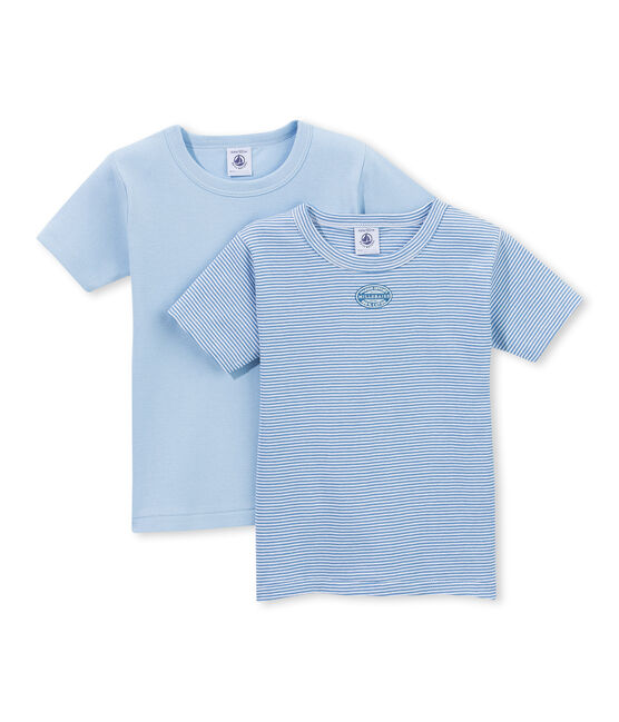 Set van twee jongens-T-shirts met milleraies-strepen set .