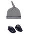 Muts en slofjes voor babyjongens blauw SMOKING/wit MULTICO