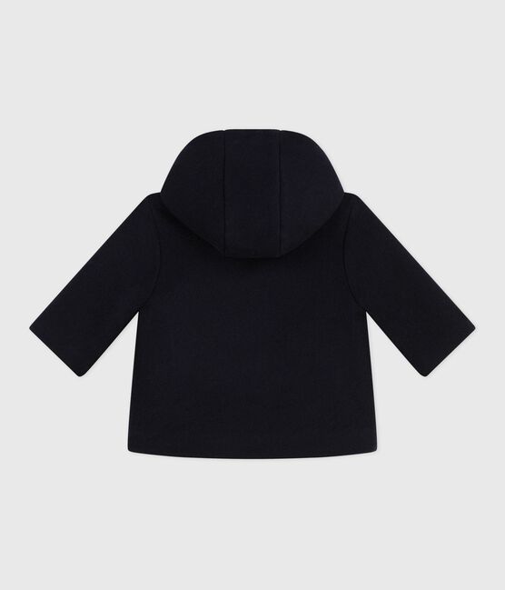 Caban bébé en drap de laine uni bleu SMOKING