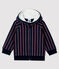 Sweatshirt met capuchon babyjongen blauw SMOKING/wit MULTICO