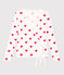 Cache-cœur en coton BIO Femme blanc MARSHMALLOW/rouge TERKUIT
