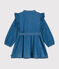 Meisjesjurk met lange mouwen in licht denim blauw DENIM CLAIR
