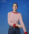Marinière Dames t-shirt van katoen wit MARSHMALLOW/rood TERKUIT