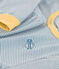 Katoenen pyjama met milleraiesprint voor kleine meisjes en jongens blauw ROVER/wit MARSHMALLOW