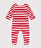 Pyjama de Noël en velours bébé rouge AURORA/ MARSHMALLOW