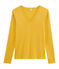 Iconisch dames T-shirt met lange mouwen geel BOUDOR