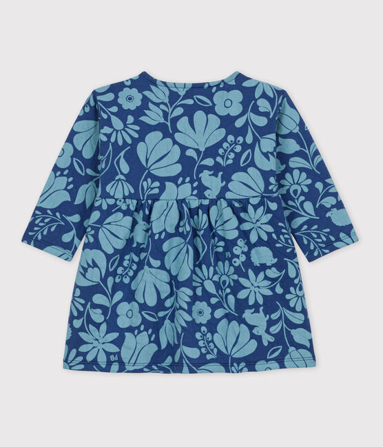 Jurk met lange mouwen in doorgestikte tubic met print voor baby's CREPUSCULE/ ROVER
