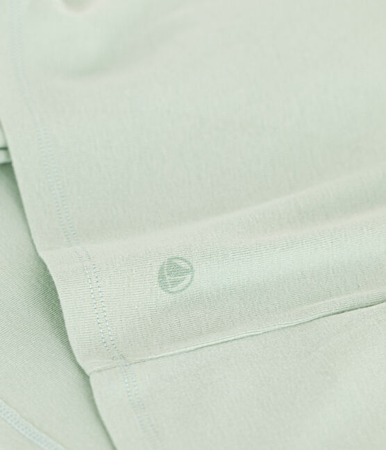 L'Iconique, katoenen T-shirt voor dames met kartelrandje groen HERBIER