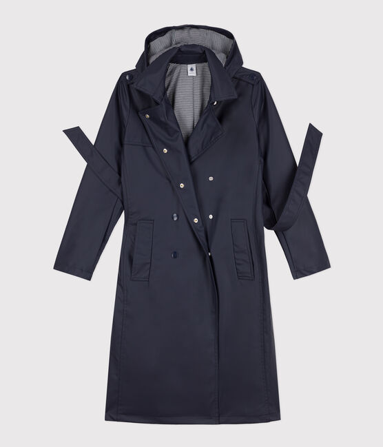 Trenchcoat met capuchon voor dames blauw SMOKING