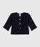 Gebreide uniseks babycardigan in ribbelsteek blauw SMOKING