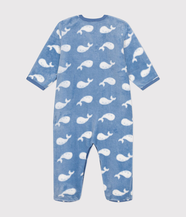 Slaappakje in fleece voor baby's blauw/wit