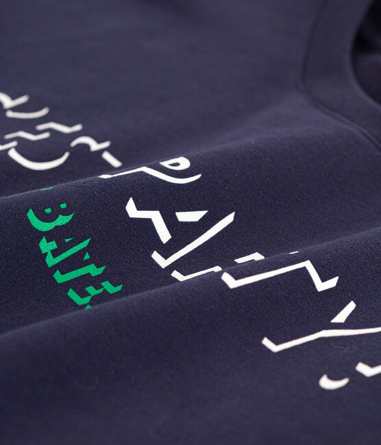 Katoenen sweatshirt voor dames blauw SMOKING