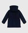 Halflange effen parka voor kinderen blauw SMOKING
