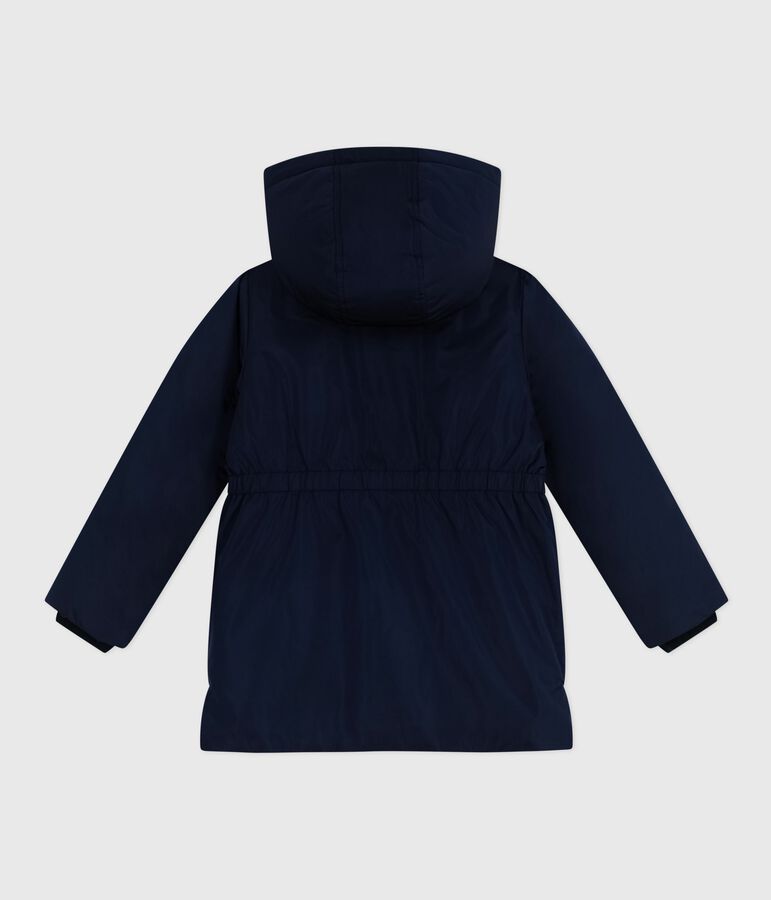 Parka enfant mi-longue unie bleu