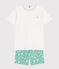Pyjama short enfant en coton MARSHMALLOW/ ALOEVERA