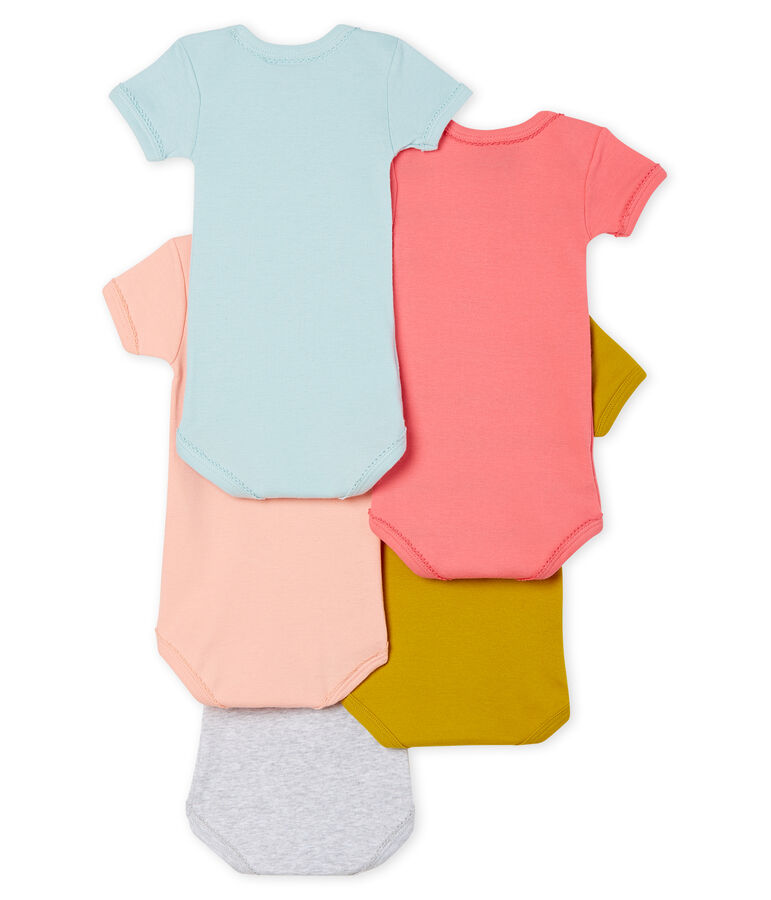 Set met 5 body's met korte mouwen voor babymeisjes variante 1