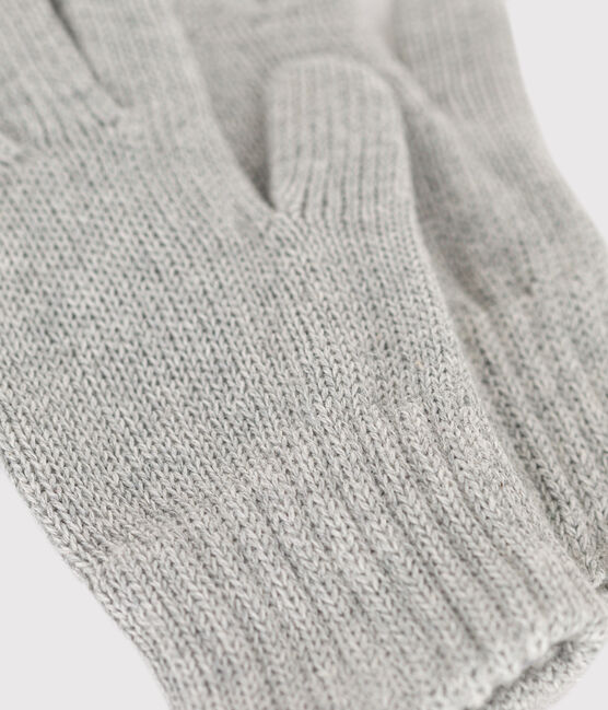 Gants en tricot enfant garçon-fille gris CHATON CHINE