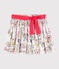 Jupe en popeline enfant fille blanc MARSHMALLOW/blanc MULTICO