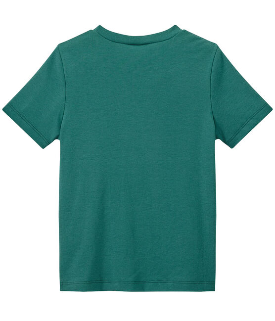 T-shirt garçon à poche poitrine vert Olivier