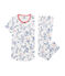 Pyjama petite fille en côte blanc MARSHMALLOW/blanc MULTICO
