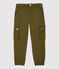 Meisjes cargobroek van katoen gabardine groen MILITARY