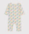Katoenen babypyjama zonder voetjes met print wit MARSHMALLOW/wit MULTICO