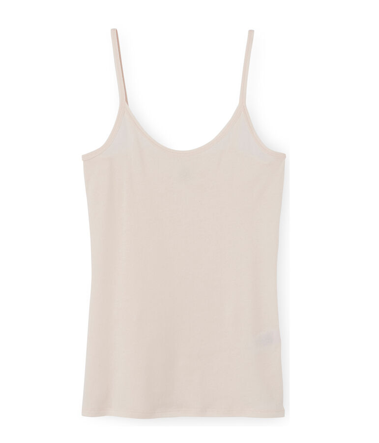 Chemise &agrave; bretelles femme en coton l&eacute;ger rose FLEUR