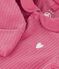 Pyjama b&eacute;b&eacute; en velours avec col uni rose