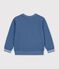 Sweatshirt enfant en coton uni bleu
