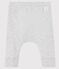 Caleçon bébé en côte 2x2 en coton biologique gris BELUGA CHINE