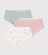 Lot de 3 shorties fleur en coton enfant