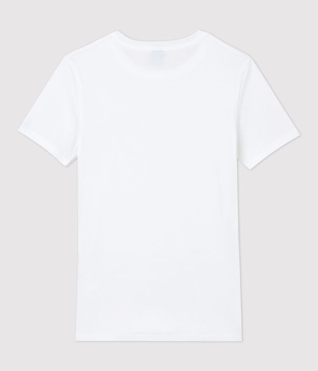 Iconisch katoenen Dames T-shirt met ronde hals wit