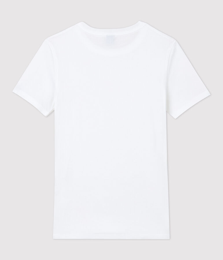 Iconisch katoenen Dames T-shirt met ronde hals wit