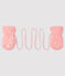 Babywanten gevoerd met microfleece roze MINOIS